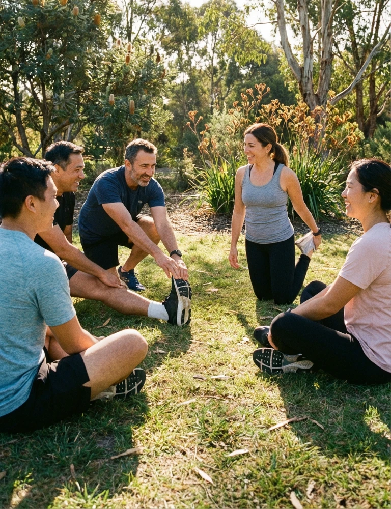 Clients enjoying a group fitness session